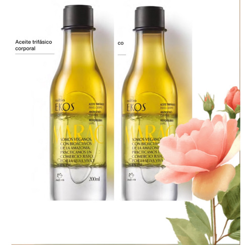 Aceite Trifasico Corporal Maracuya Natura Set Con 2 Maracuyá