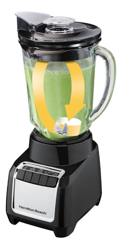 Licuadora Hamilton Beach Smoothies Vaso De Vidrio Hm53521 Color Negro