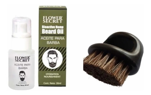 Kit: Aceite De Barba + Cepillo De Barba