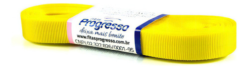 Fitas De Gorgurão Progresso 11mm C/10 Metros Cor Amarelo Canário