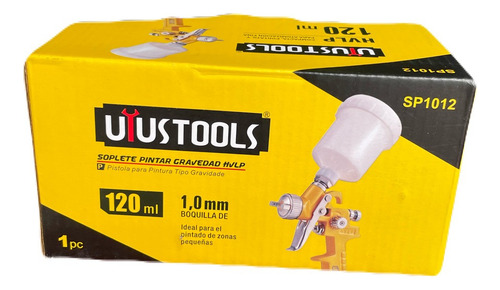 Pistola Gravedad Mini Hvlp Pico 1.0mm Retoques Copa 120ml U4