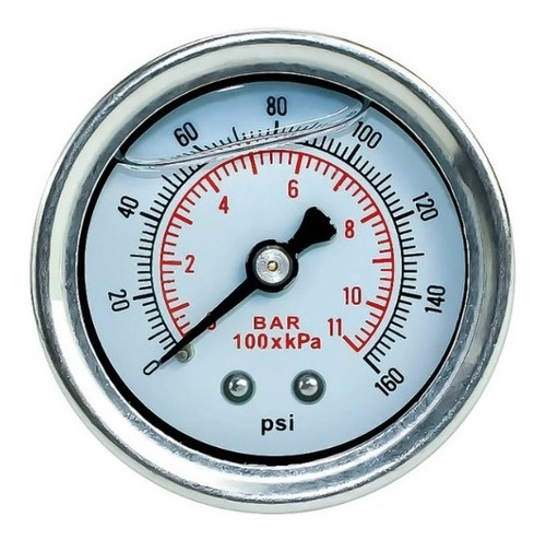 Manômetro Relógio Pressão Combustível Fuel Line Com Gel