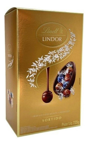 Chocolate Sortido, Lindt Lindor, Ovo De Páscoa, 235g
