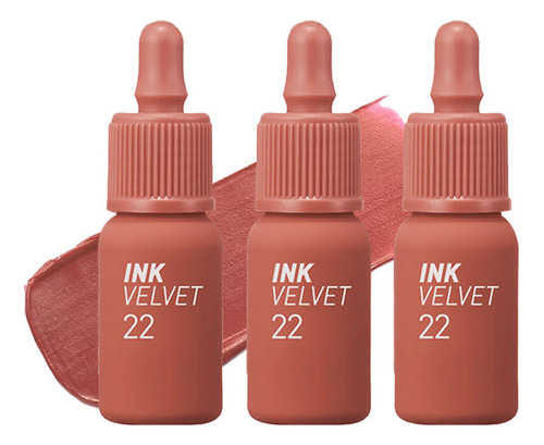 3 Tinta De Labios Ink Velvet N° 22 Bouquet Nude - Peripera