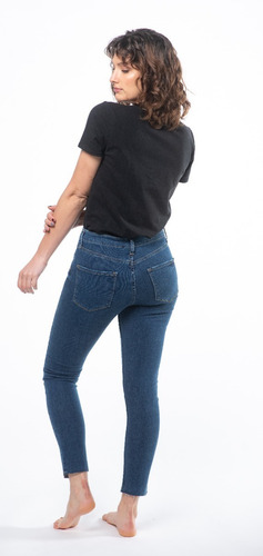 Jean Chupin Al Cuerpo Tiro Alto Color Azul Mujer - Mizu