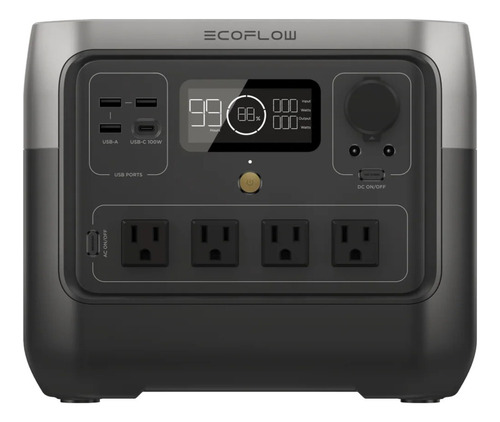 Gerador portátil Ecoflow River 2 Pro 1600W monofásico com tecnologia Central de Energia Solar 120V