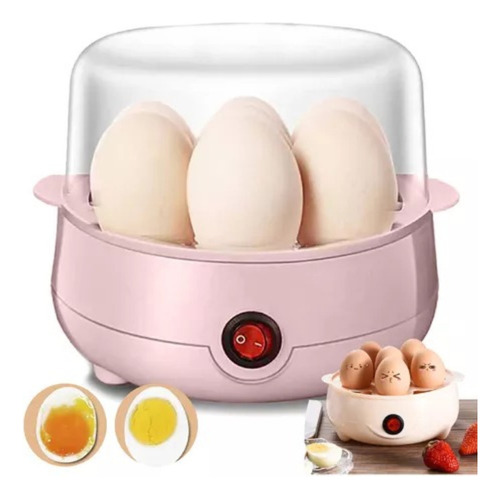 Cozedor Elétrico Ovos Multifuncional Vapor 1 Andar Excelente Cor Rosa 127v