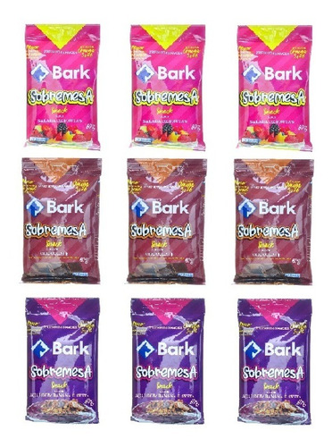 Bark Snacks P/ Cães Petiscos Sobremesa Kit 9 Unidades
