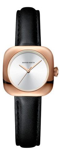 Reloj Hannah Martin De Cuero Elegante Y Sencillo