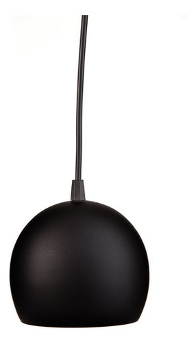 Lustre Pendente Luminária Bolinha Bola Alumínio Preto