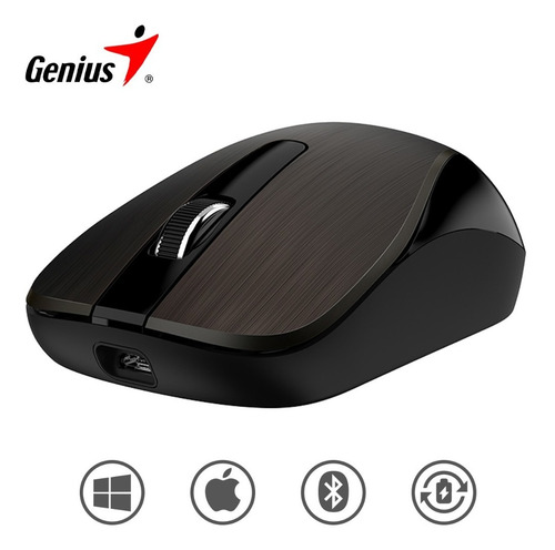 Mouse Inalámbrico Genius Eco-8015 C-batería Recargable-choco