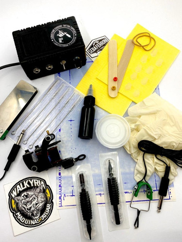 Kit Tattoo Principiante Fte. Y Maquina Nac. Tatuaje Tatuar