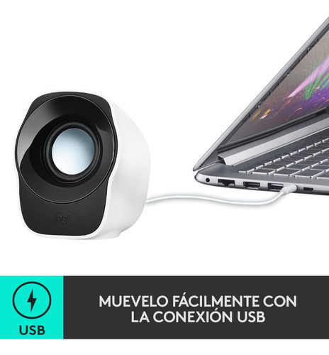 Parlante Stereo Compacto Logitech Z120 White Color Blanco