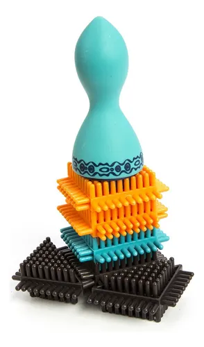 Juego De Bloques De Construcción B. Toys Bristle Block Stack