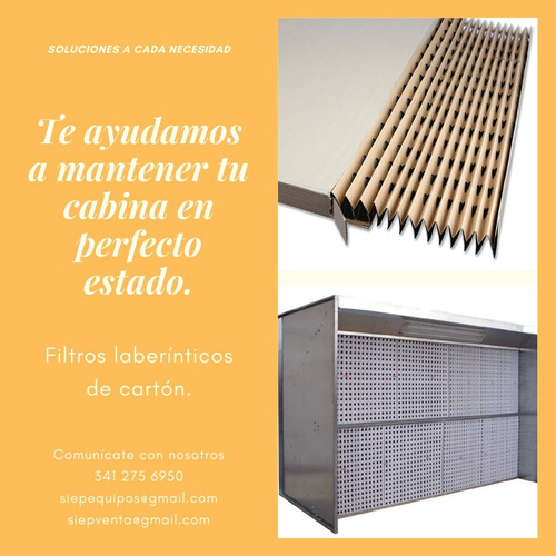 Filtro Laberíntico Para Cabina De Pintura 0.90 X 10 Metros