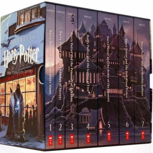 Juego en caja de libros de Harry Potter 1-7 edición especial de J.K.  Rowling (inglés) papel