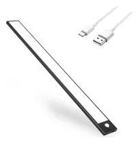 Comprar Barra Lampara Luz Led Recargable Sensor De Movimiento 40cm Negro Una Ganga Tienda® 240827