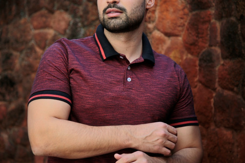 Imagem 8 de 8 de Camisa Polo Malha Vermelho Jota Jota Camisaria