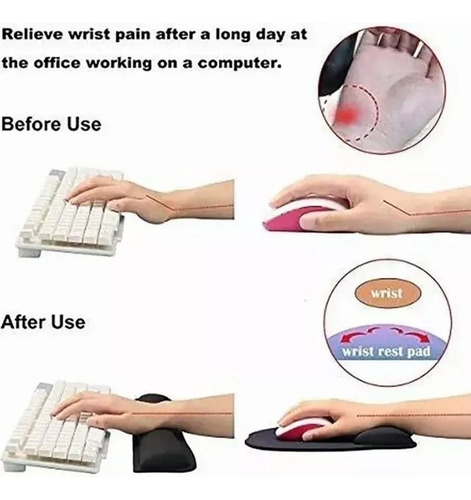 Mouse Pads Y Ergonomico Alfombrilla Teclado Reposamuñecas