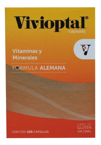 Suplemento Vitaminas Y Minerales Vivioptal 105 Capsulas