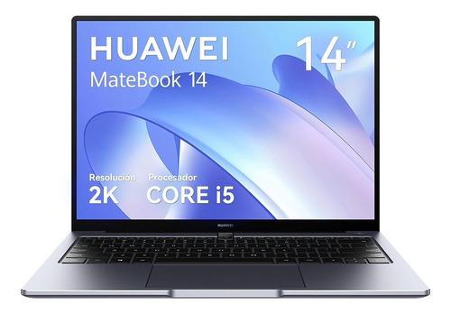Laptop Huawei Matebook 14 Core I5 11va Gen 512gb Ssd 8gb Ram Color Gris espacial