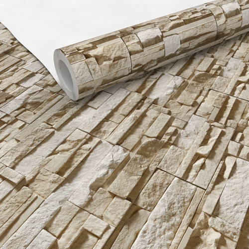 Papel Parede Pedras Canjiquinha Adesivo Lavavel 3d 1,5 M