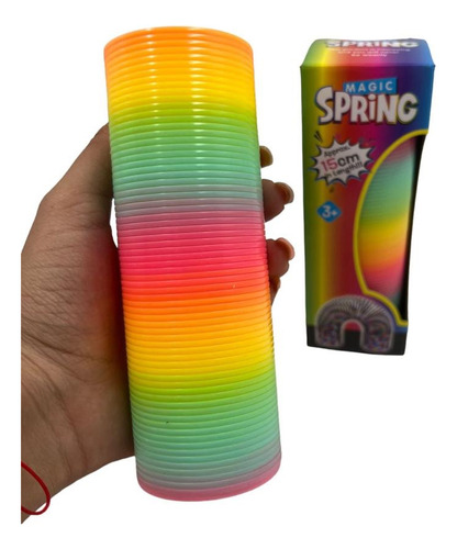  Juguete Espiral Resorte 15cm  Arcoíris Colores Divertidos