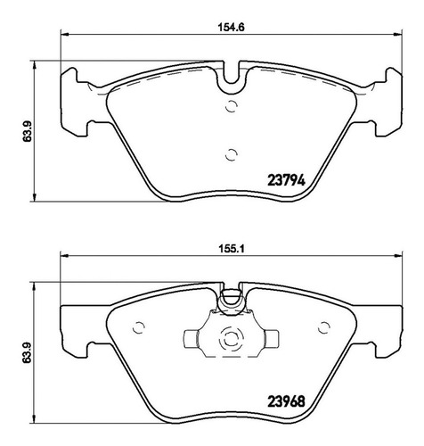 Imagen 2 de 5 de Balatas Pastillas Brembo Bmw Serie 1 128i 08-12 Delanteras