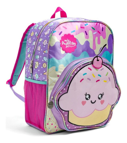 Mochila Mis Pastelitos Cupcake Ruz Backpack Escolar Primaria 