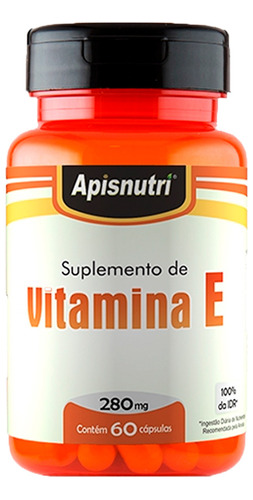 Vitamina E (tocoferol) - 60 Cápsulas - Apisnutri