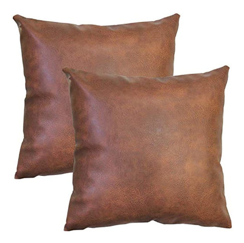 Jojusis Modern Leather Throw Pillow Covers For Couch Sofa Be