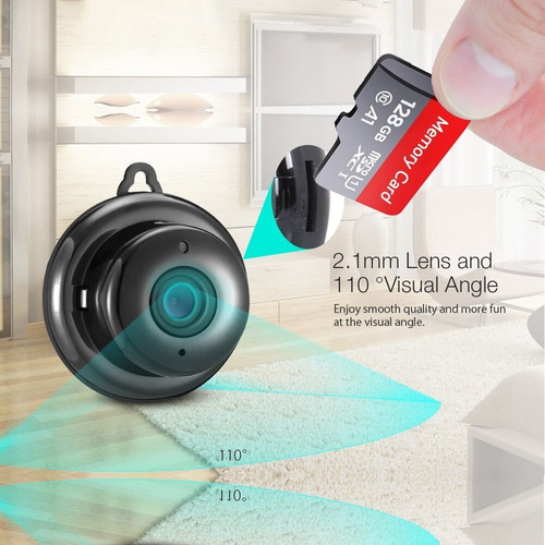 Imagen 6 de 8 de Mini Camara Espia Full Hd 1080p Wifi Vision Nocturna Cctv