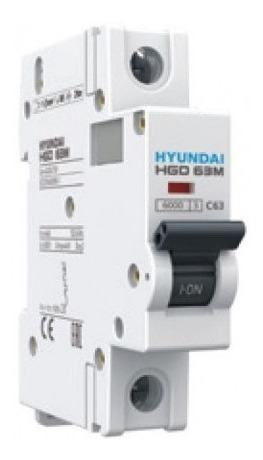 Interruptor Mini Breaker Termomagnetico 1x20a Hyundai Hgd63n