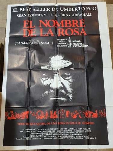 Afiche Cine Doble- El Nombre De La Rosa- D809- 