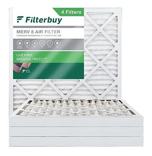 Filtro De Aire Acondicionado 20x20x2 Merv 8 Pack De 4