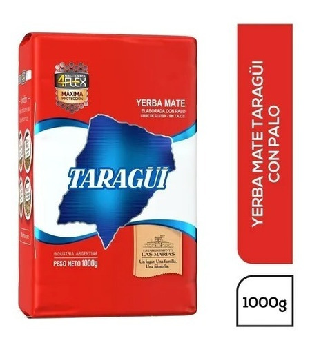 Yerba Mate Taragui 4 Flex 2 Paquetes De 1kgrs