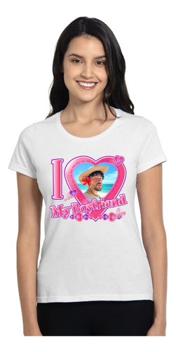 Playera I Love My Girlfriend Amo A Mi Novia Foto Personaliza