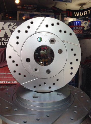Disco Delantero Para Platina Ranurado Y Perforado Supersport