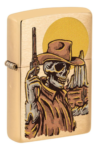 Encendedor Zippo 48519 Wild West Skeleton Design Garantia