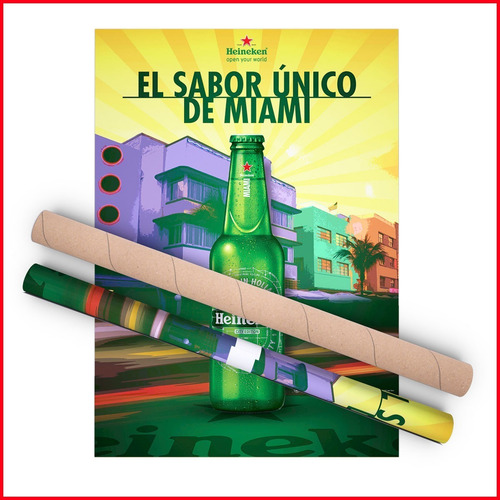 Poster Publicitario Cerveza Heineken Open World 03 - 40x60cm