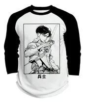 Comprar Playera Raglan 3\u002F4 Anime Attack On Titan Levi Ackerman #2791