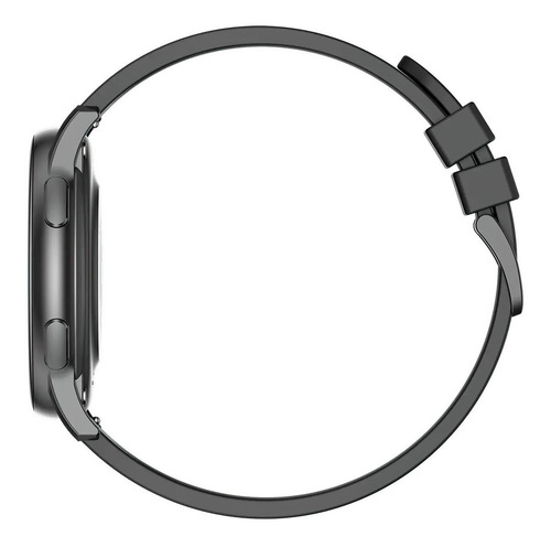 Smartwatch Kieslect K10 1.32" caja 45.7mm de metal negra, malla negra de silicona