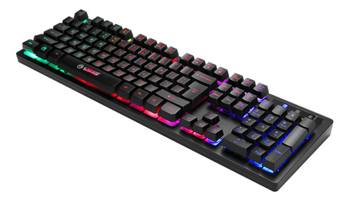 Imagen 2 de 3 de Kit de teclado y mouse gamer Marvo KM409 de color negro