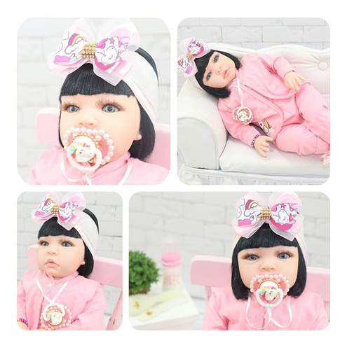 Boneca Bebê Reborn Real 18 Itens Bolsa Maternidade