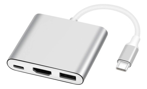 Adaptador Usb C A Hdmi 4k Con Usb Carga Thunderbolt Macboook