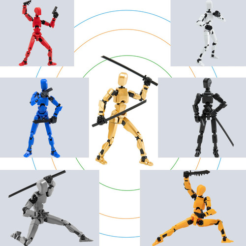 Ha Juego De 4 Figuras De Acción Titan T13 Ensambladas Lucky