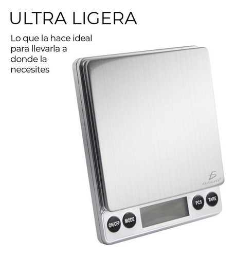 Bascula Gramera Digital De Precisión Y 6 Tapas Herméticas De Silicon Flexible Reutilizable 1 Gr Hasta 2000 Gr Inoxidable Escala Electrónica Balanzas Cocina Pesa