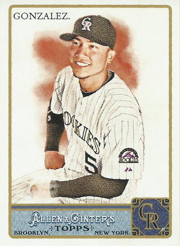 Barajita Carlos González Topps Allen & Ginters 2011 #1 