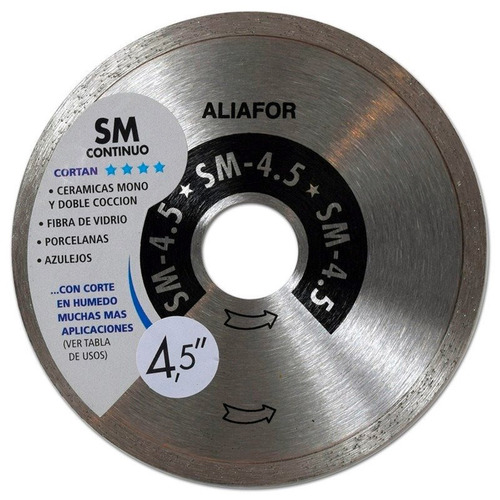 Disco Continuo Diamantado Aliafor Sm-4.5y 115mm Ceramica