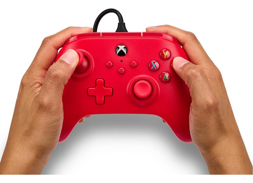 Controlador com fio Powera Red para Xbox One e Series X|s